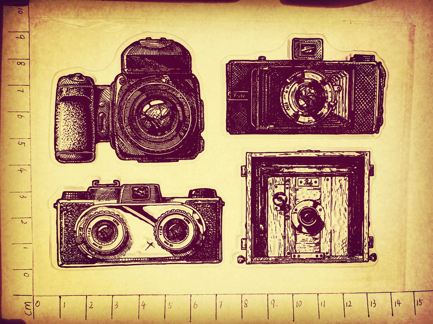 Vintage Christmas Clear Stamps 14x10cm - Holiday Scrapbooking Set