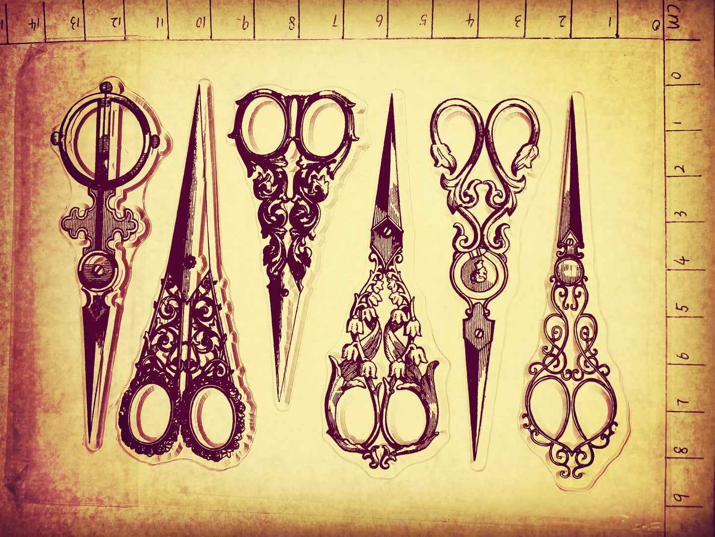 Vintage Christmas Clear Stamps 14x10cm - Holiday Scrapbooking Set