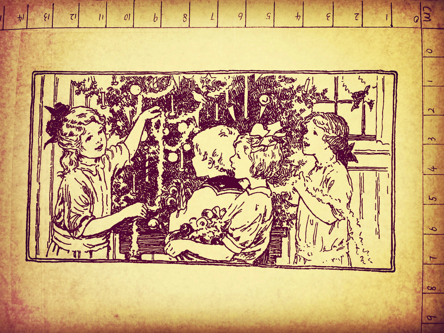 Vintage Christmas Clear Stamps 14x10cm - Holiday Scrapbooking Set