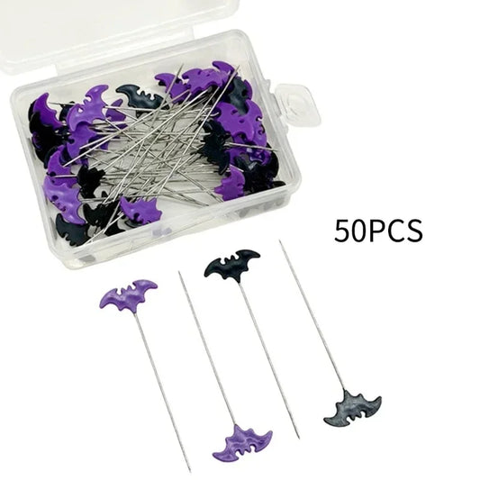Halloween Bat Sewing Pins - 50/100pcs Dressmaking & Embroidery Pins