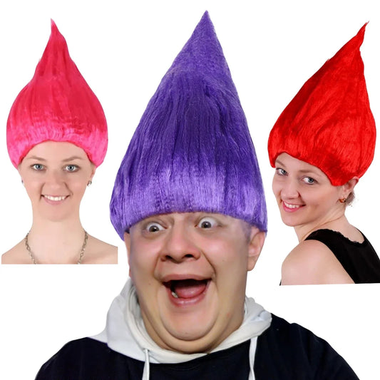 Purple Spiky Troll Wig - Colorful Cosplay Hair for Halloween & Parties