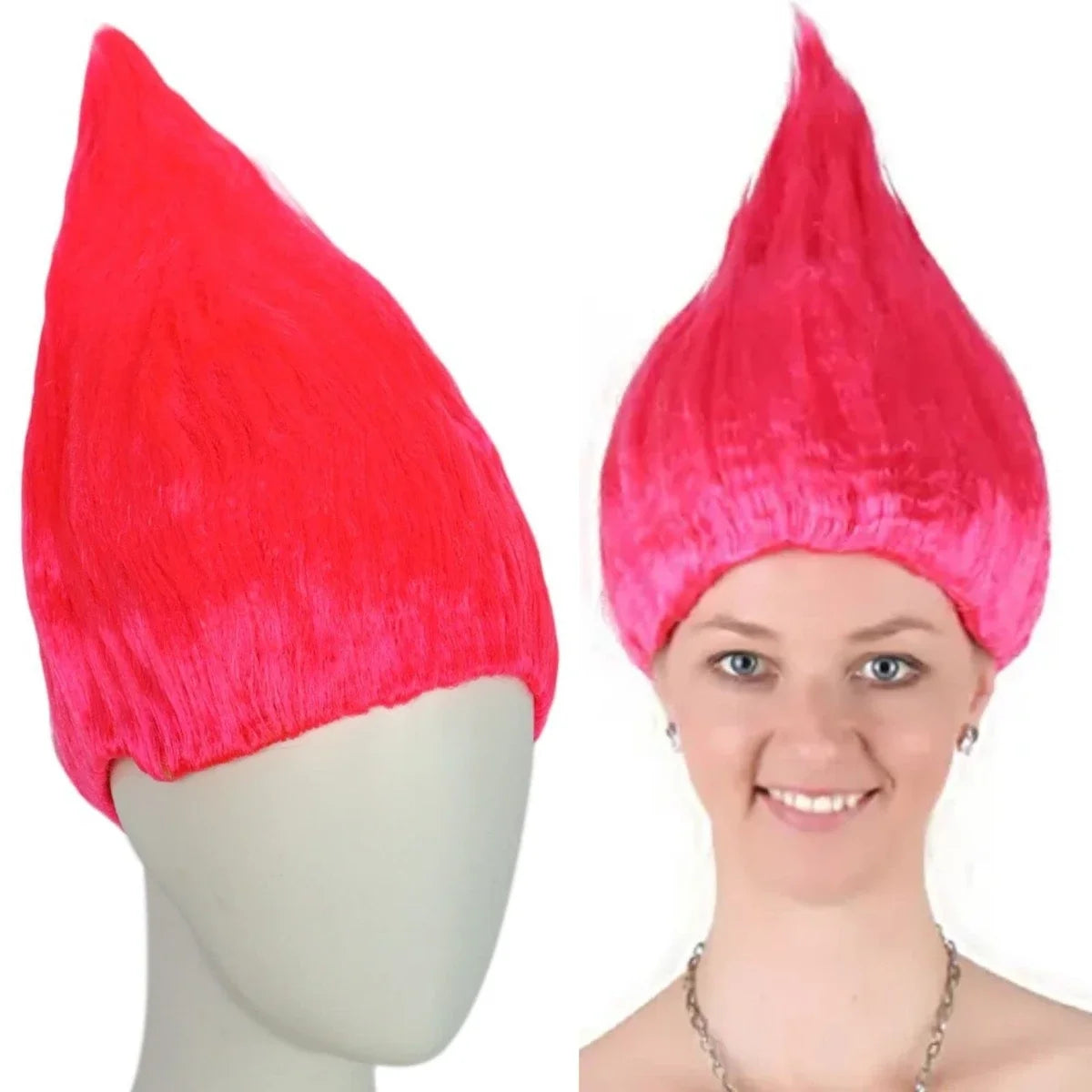 Purple Spiky Troll Wig - Colorful Cosplay Hair for Halloween & Parties