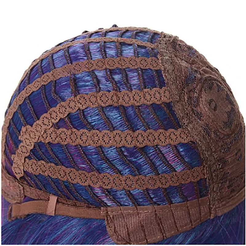 Royal Blue Bob Wig with Bangs - 12 Inch Synthetic Hair for Women