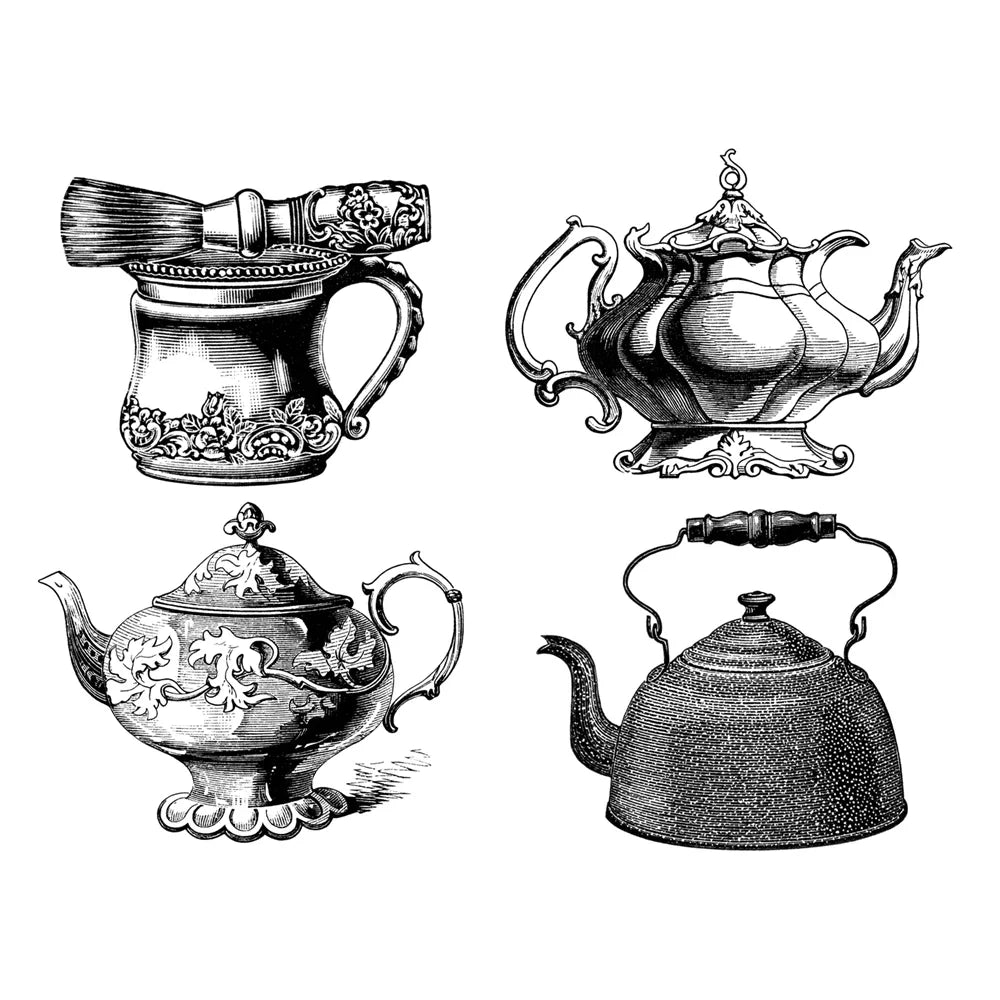 Vintage Christmas Clear Stamps 14x10cm - Holiday Scrapbooking Set