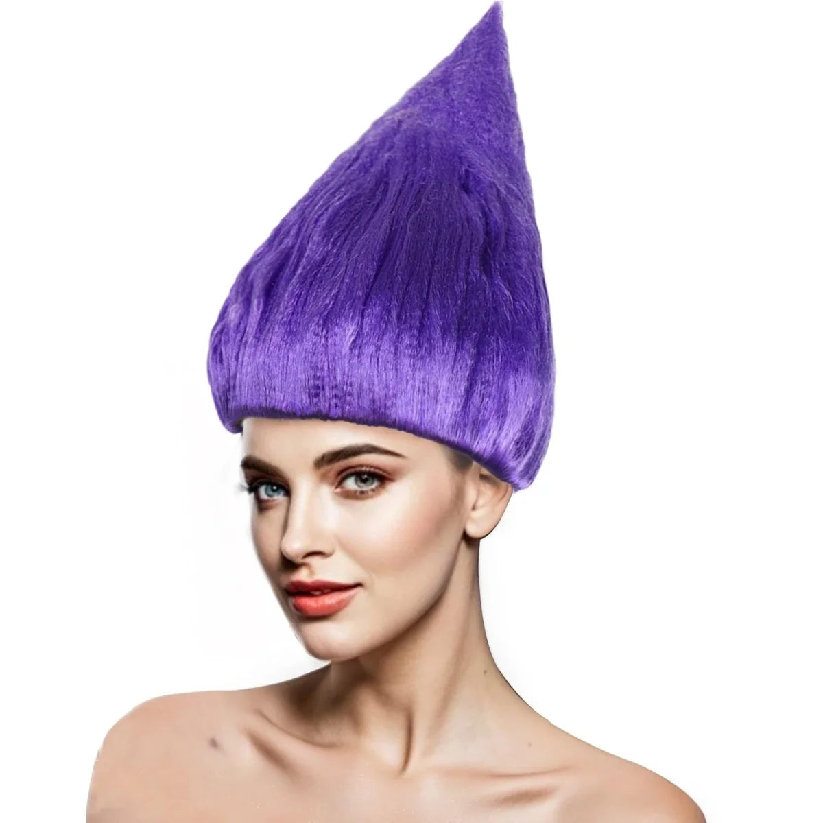 Purple Spiky Troll Wig - Colorful Cosplay Hair for Halloween & Parties